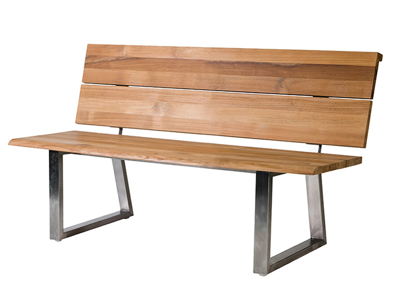 Diamond Garden Pisa Bank 140 cm,  Edelstahl, Recycled Teak