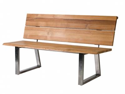 Diamond Garden Pisa Bank 140 cm,  Edelstahl, Recycled Teak