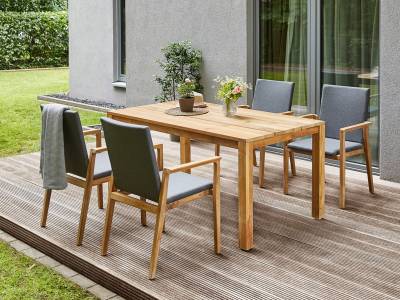 Diamond Garden Tisch Gent 160x90 cm - 3 Planken / Recycled Teak Natur