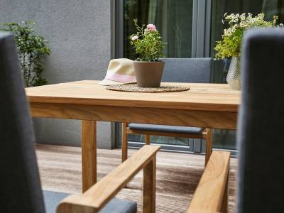 Diamond Garden Tisch Gent 160x90 cm - 3 Planken / Recycled Teak Natur