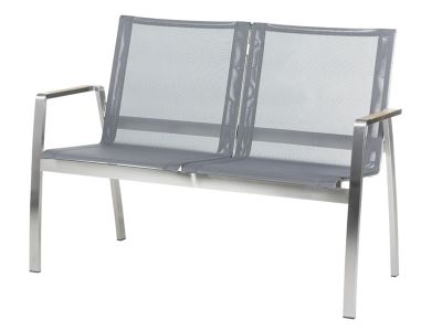 Diamond Garden Venedig 2-Sitzer Bank, schwarz/silber