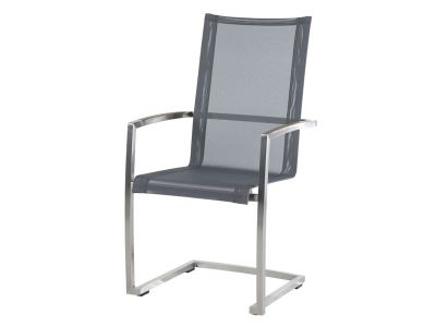 Diamond Garden Venedig Swingstuhl hoch, schwarz/silber