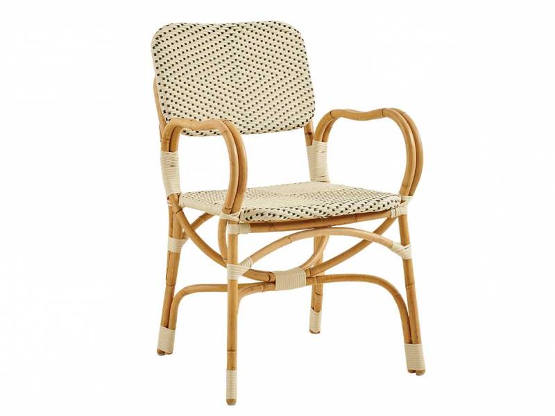 Sika Design AFFÄIRE Franco Albini Bistro Stuhl, Ivory w/black dot