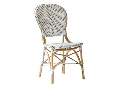 Sika Design AFFÄIRE Isabell Caféstuhl, White w/ Cappuchino dot - ohne Armlehne