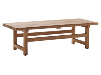 Sika Design Alfred Couchtisch, Old Teak, 140 x55 cm, Höhe 40 cm