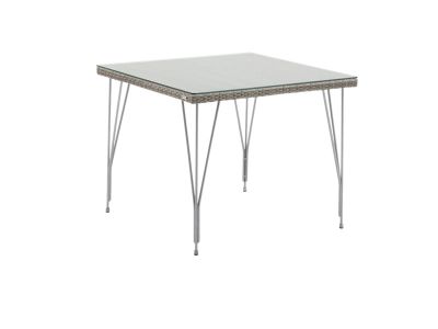 Sika Design AVANTGARDE Jupiter Gartentisch 90x90 cm, inkl. Glasplatte - Taupe