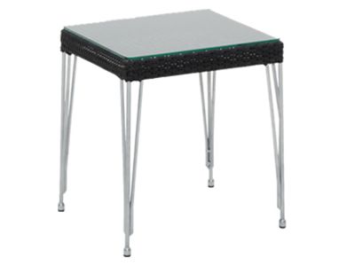 Sika Design AVANTGARDE Mercur Beistelltisch 40x45 cm, inkl. Glasplatte - Schwarz