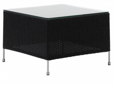 Sika Design AVANTGARDE Orion Couchtisch 60x60 cm, inkl. Glasplatte - Schwarz