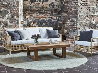 Sika Design Caroline 3-Sitzer Sofa, Skin On Natural