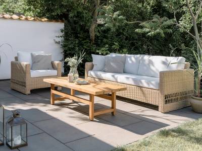 Sika Design Carrie Loungesofa 3- sitzig, alu-natural