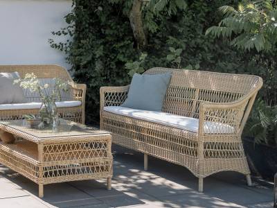 Sika Design Charlot 3-Sitzer Gartensofa, alu natural