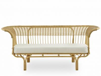 Sika Design EXTERIOR Belladonna Couch, Alurattan, inkl. Kissen - Design by Franco Albini