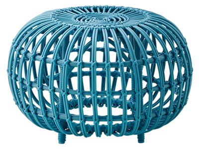 Sika Design EXTERIOR Ottoman Ø 55 cm, Alurattan Blau