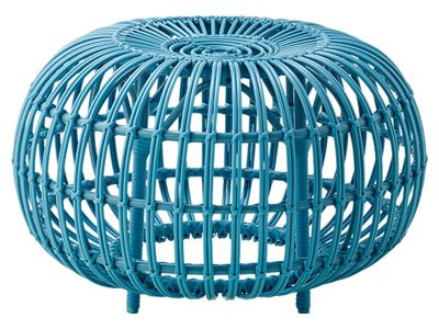Sika Design EXTERIOR Ottoman Ø 65 cm, Alurattan Blau