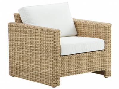 Sika Design EXTERIOR Sixty Lounge Sessel, Natural, inkl. Kissen, Alurattan