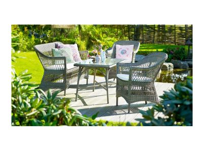 Sika Design GEORGIA GARDEN Victoria Kaffeetisch 60x100 cm, Antique Grey