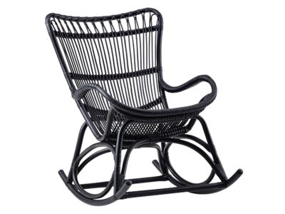 Sika Design ORIGINALS Monet Rattan Schaukelstuhl - Schwarz