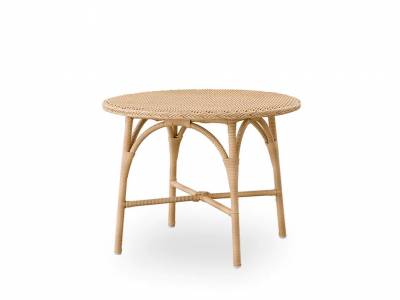 Sika Design Victoria Runder Cafe Tisch Ø80 cm mit Glasplatte, alu natural