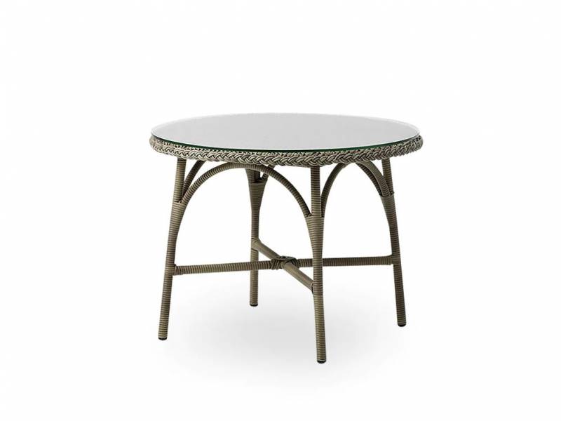 Sika Design Victoria Runder Cafe Tisch Ø80 cm mit Glasplatte, Antique