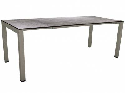 Stern Ausziehtisch 160/210x90 cm Aluminium graphit mit Tischplatte Silverstar Vintage stone