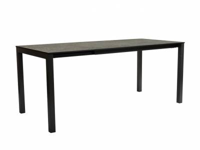 Stern Ausziehtisch-System 130 (180) x 80cm Alu schwarz matt mit Tischplatte Silverstar