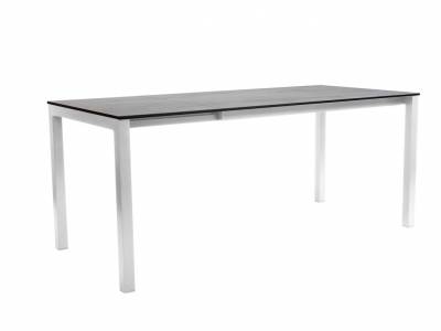 Stern Ausziehtisch-System 130 (180) x 80cm Alu weiß mit Tischplatte Silverstar