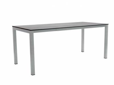 Stern Ausziehtisch-System 130 (180) x 80cm Edelstahl mit Tischplatte Silverstar