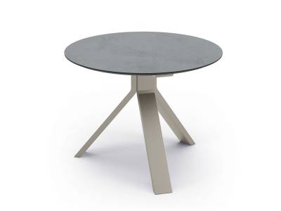 Stern Beistelltisch Freddie Ø 55 cm Aluminium greige