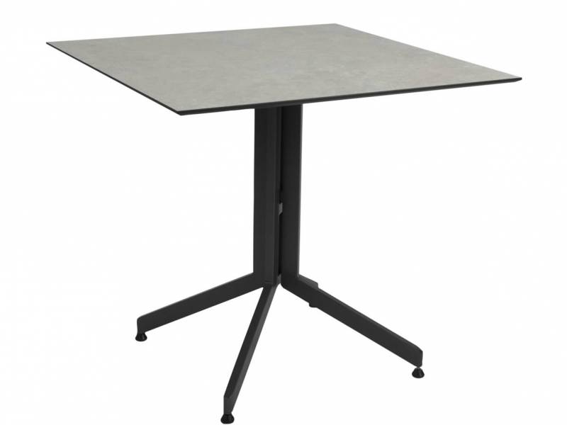 Stern Bistrotisch: Alu Tischgestell 80 cm anthrazit + freiwählbare Tischplatte