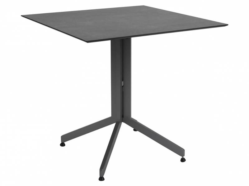 Stern Bistrotisch: Alu Tischgestell 80 cm graphit + freiwählbare Tischplatte