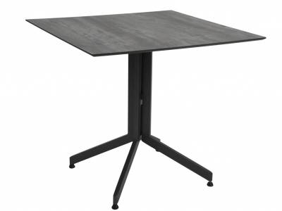 Stern Bistrotisch: Alu Tischgestell Faro 80 cm anthrazit + freiwählbare Tischplatte