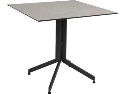 Stern Bistrotisch: Alu Tischgestell Faro 80 cm anthrazit + freiwählbare Tischplatte
