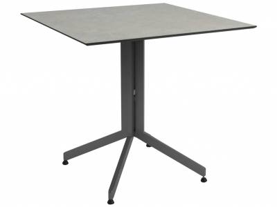 Stern Bistrotisch: Alu Tischgestell Faro 80 cm graphit + freiwählbare Tischplatte