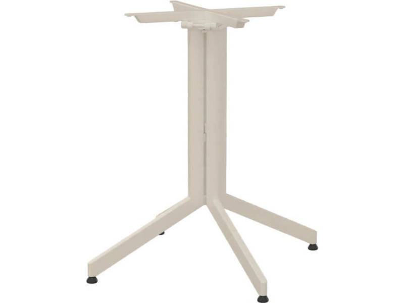 Stern Bistrotisch: Alu Tischgestell Faro 80 cm greige + freiwählbare Tischplatte