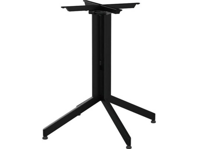 Stern Bistrotisch: Alu Tischgestell Faro 80 cm schwarz matt + freiwählbare Tischplatte