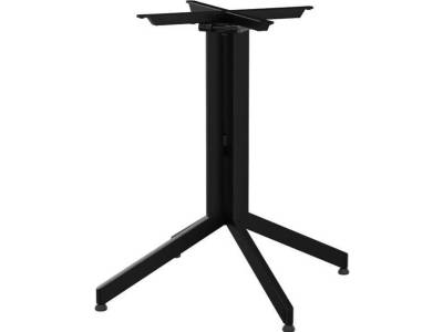 Stern Bistrotisch: Alu Tischgestell Faro 80 cm schwarz matt + freiwählbare Tischplatte