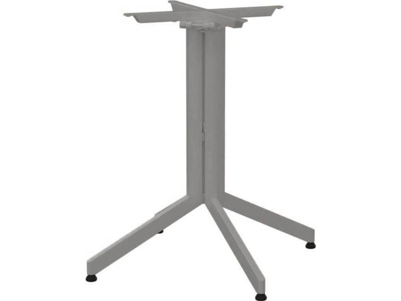 Stern Bistrotisch: Alu Tischgestell Faro 80 cm Warmgrau + freiwählbare Tischplatte