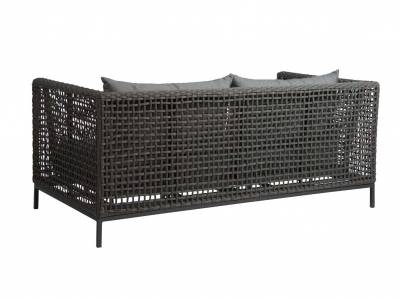 Stern Corda 2-Sitzer Sofa Ropegeflecht Platin, Gestell Aluminium anthrazit