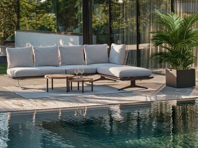 Stern Enya Ecklelement, Aluminium antrazit matt, Kordel Stone