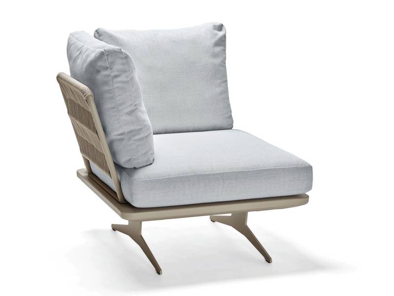 Stern Enya Ecklelement, Aluminium greige, Kordel greige