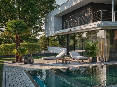 Stern Enya Lounge/Liege, Aluminium anthrazit matt, Kordel Stone