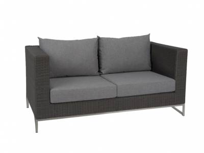 Stern FONTANA 2-Sitzer Sofa, basaltgrau inkl. Untergestell in Edelstahl