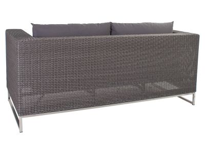 Stern FONTANA 2-Sitzer Sofa, basaltgrau inkl. Untergestell in Edelstahl