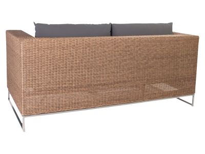 Stern FONTANA 2-Sitzer Sofa, zimt inkl. Untergestell in Edelstahl