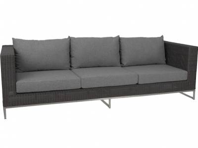 Stern FONTANA 3-Sitzer Sofa, basaltgrau inkl. Untergestell in Edelstahl