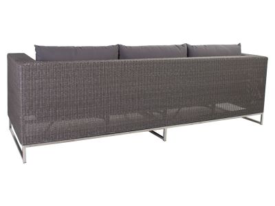 Stern FONTANA 3-Sitzer Sofa, basaltgrau inkl. Untergestell in Edelstahl
