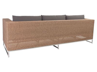 Stern FONTANA 3-Sitzer Sofa, zimt inkl. Untergestell in Edelstahl