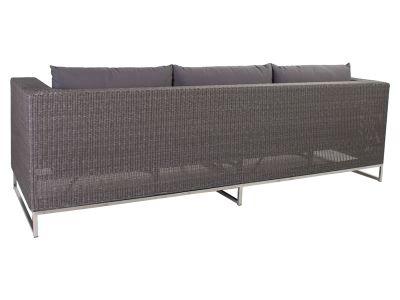 Stern Fontana Dining 3-Sitzer Sofa, basaltgrau inkl. Untergestell in Edelstahl