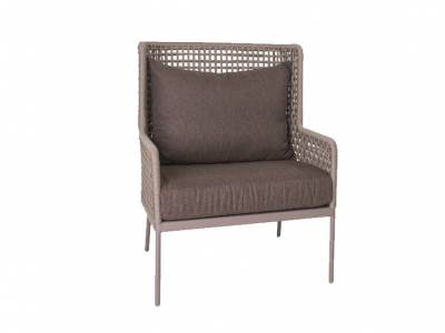 Stern Greta Lounge Sessel, Aluminium champagner inklusive Kissen