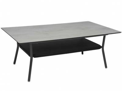 Stern GRETA Lounge-Tisch Aluminium anthrazit inklusive Tischplatte Zement hell